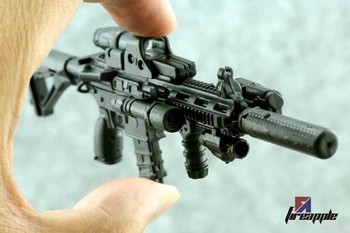 1:6 Мащаба на HK416 Автоматична пушка Пластмасов черен модел на пистолет се Съберат 4D пъзелите играчка за 12 