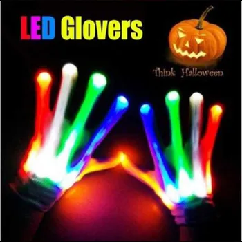 1 бр. Коледно led осветление, перчаточная ръкавица, светеща ръкавица, творческа личност, цветни светещи ръкавици с костите на ръцете, Хелоуин, парти, cosplay