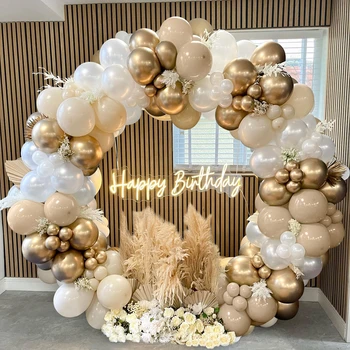 1 комплект от пясък, бяло злато, определени за гирлянди от балони, украса за сватба, рожден ден, детски латексный топка Globos, декор за душата на детето