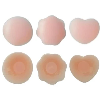 1 Чифт женски покривала за зърната за еднократна употреба, самозалепващи силиконови облицовки за гърдите, невидими сутиени, аксесоари, сексуална етикети, банички за зърното