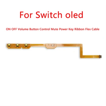 10 бр. Бутон за включване изключване на звука Управление без звука клавиш за захранване лента гъвкав кабел за Nintendo Switch OLED ремонт на детайл
