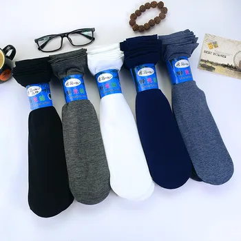 10 чифта летни мъжки тънки копринени чорапи, дишащ, удобен дезодорант, устойчив на абразия туба, модни чорапи на едро