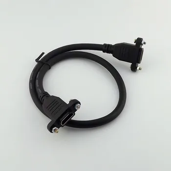 10шт 50 см HDMI-съвместим 1.4 Конектор за свързване към HDMI-съвместим за контакт, за Монтиране на панел, удължителен кабел, Кабел-адаптер, захранващ Кабел