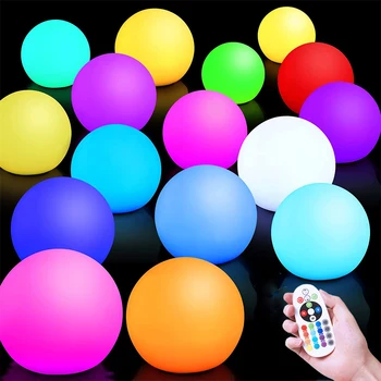 12/1/20/25/30 см RGB топката тела USB акумулаторни батерии 16 цвята, нощна светлина за рожден ден, сватба, домашно парти, на фона на декор спални