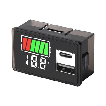 12/24/36/48/60 В/72 USB Авто Волтметър Измерване на Напрежение 3 S-20 S Индикатор Капацитет Литиева Батерия Тестер на Капацитета на Литиево-йонна Оловно-киселинната