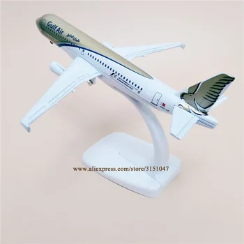 16 см GULF Air Airlines Airbus 320 A320 Airways Airlines Модел Самолет От Метална Сплав, Хвърли под натиска на Самолет с Притежателя на Колела