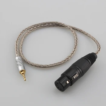 16 ядра 2,5 балансиран кабел От въглеродни влакна с преобразуването на щепсела в 2,5 mm 3,5 mm 4,4 мм 4pin xlr Женски Златно покритие за аудиоголовки