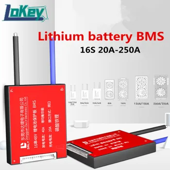 16S 48V 20A30A40A50A60A80A100A120A150A литиево-желязо-фосфатная такса защита на батерията Lifepo4 BMS общ порт с баланс