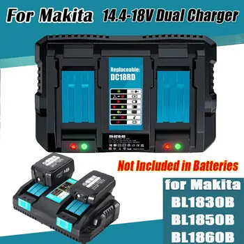 18 зарядно устройство за Makita DC18RD DC18RC 18 В литиево-ионное Двухпортовое Бързо Оптимално Зарядно устройство 14,4 v ~ 18 за зарядното устройство MAKITA