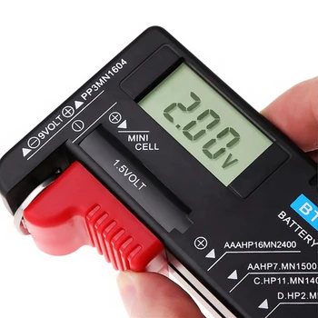 1xDigital Battery Tester Проверка на Напрежението на Батерията за 9V 1.5 V Бутон Клетка Универсална Акумулаторна Батерия AAA AA C D Устройството За Изпитване на Напрежение