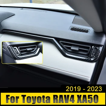 2 БР. ABS Интериора на Автомобила Централно Управление на Декоративна Ивица Модификация Довършителни Стикер За Toyota RAV4 XA50 2019 2020 2021 2022 2023