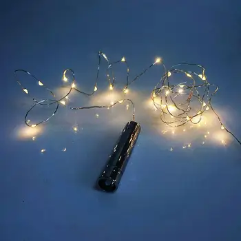 2 М Лампа За Бутилка Вино С Тапа Led Струнни Светлини работещи На Батерии Приказни Светлини на Гирлянда на Коледно Парти Сватбена Украса Бара нова