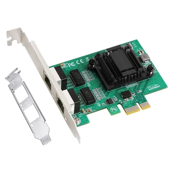 2-портов гигабитная мрежова карта PCIe 1000 М двоен адаптер PCI Express с мрежова карта Ethernet LAN, за 82571EB