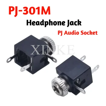 200 бр. конектор за слушалки PJ-301M 3.5 мм, аудио-видео конектор, измервателен щифт 90 градуса