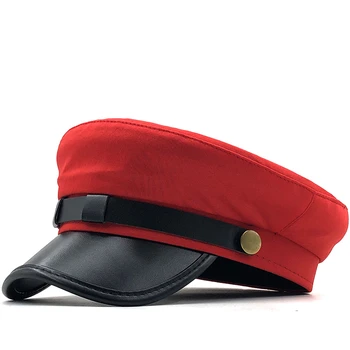 2020 Проста унисекс червена черна плоска тъмно синя шапка, шапка, дамски, мъжки барети, топла разпродажба, улични барети, маркови шапки, риболовна шапка
