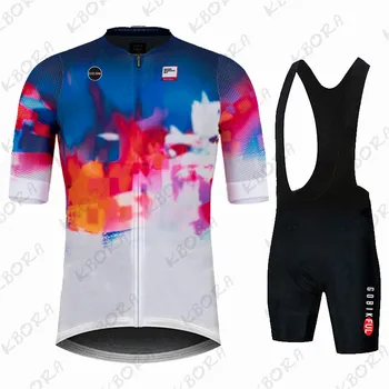 2023 Лятна мъжка велосипедна трикотажная облекло GOBIK New Team, черно, с къс ръкав, дишаща, бързосъхнеща, велосипедна трикотажная дрехи, Испания