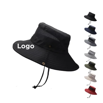 2023 Солнцезащитная шапка с фетровым соломенным шапка с логото на поръчка за мъже и жени, летни шапки за къмпинг, риболов шапки