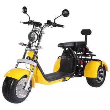3 Големи колела Citycoco Скутер 2000 W мотор с Двойна батерия 20Ah Електрически триколки ЕИО СОС