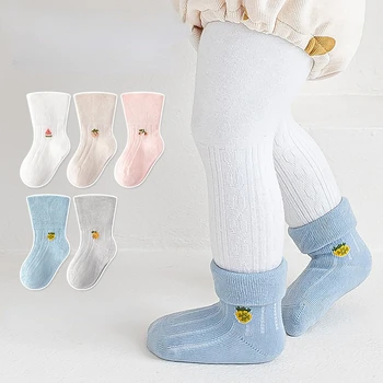 3 чифта детски чорапи от 0 до 3 години, 2023 нови расчесанных удобни меки памучни чорапи за ръце, чорапи за новородени момчета и момичета, чорапи за бебета