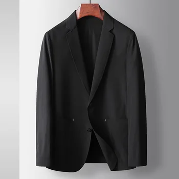 3407-R - годишният нов индивидуален костюм с къс ръкав, мъжки красива trend мъжки костюм с див черен дъното