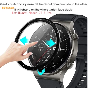 3D Съставна защитно фолио Калъф Huawei Watch GT 2 Pro Smartwatch Fibre Full Screen Protector Взаимозаменяеми защитен калъф
