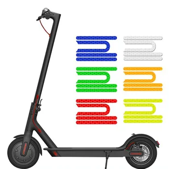 4 бр. светлоотразителни стикери за електрически скутер, защитната обвивка на предното и задното колела, предупредителни етикети за Xiaomi M365, аксесоари за скутери