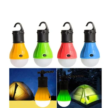 4 цвят, лека градинска мини лампа за къмпинг, опазването на околната среда топка крушка, аксесоари за палатки, 3 светодиода, висящи пешеходни светлини
