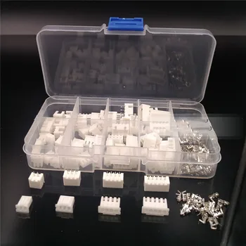 40 комплекти Комплект конектори XH2.54 в кутия 2p 3p 4p 5-пинов с по стъпка 2.54 мм