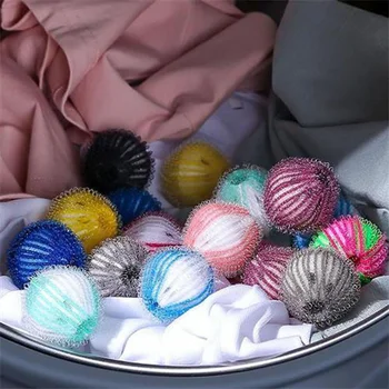 4шт Магическа перална машина за епилация топката за пране на дрехи Лична хигиена топка за почистване на косата Улавя пухкави косми с различен цвят