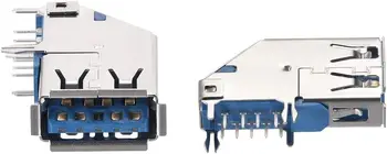 5 БР. конектор USB 3.0 тип A с клъстер конектор, 9-пинов конектор под прав ъгъл от 90 градуса, адаптер за ремонт и подмяна на