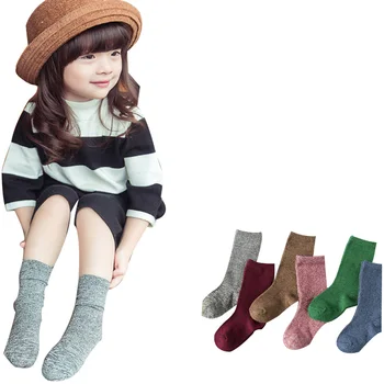 5 двойки / лот, корейски модни нови есенно-зимни детски памучни чорапи, детски купчина чорапи за момчета и момичета, чорапи