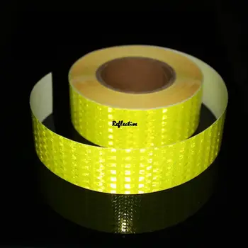 5 см х 50 м /ролка, клетъчна светоотражающая vinyl лента, защитен етикет, светлоотразителни стикери, флуоресцентно автомобилен стайлинг, самозалепващи предупредителни ленти