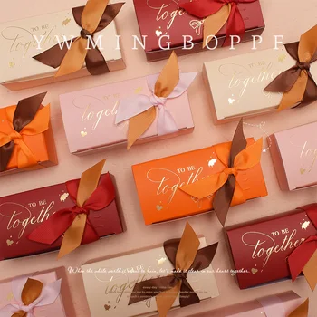 50шт Подарък кутия Eid на едро креативна китайска сватбена кутия шоколадови бонбони сватбен подарък за гостите на подарък за рожден ден