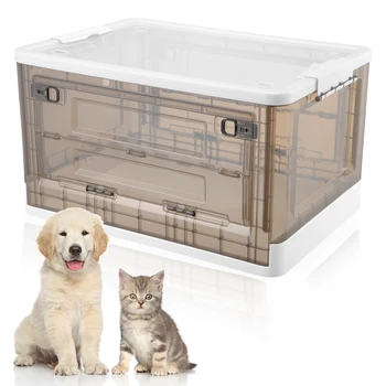 55-литров инкубатор за малки кученца, кислородна клетка, голям развъдник за брудеров с колела, сгъваем портативен кутия за кучета и котки с тегло до 6 кг, дихателен апарат