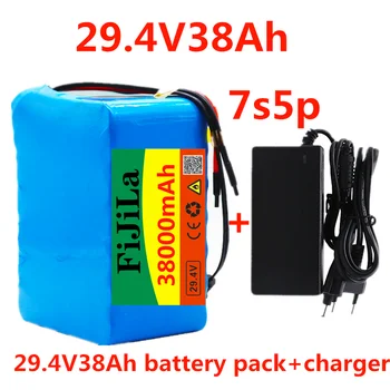 7S5P 24 В 38Ah батерия 250 W 29,4 В 38000 ма литиево-йонна батерия за инвалидни колички, електрически мотор и пакет с BMS + зарядно устройство