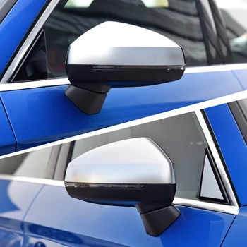A3 8V S3 покриване на страничните огледала за обратно виждане във формата на миди, подходящи за Audi A3 S3 Сребристо алуминиево огледало Матиран хром 2015 2016 2018 Замяна