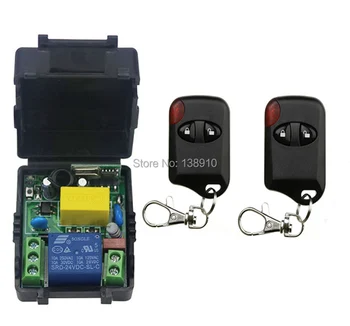 AC220V 10A 1CH Безжична система за дистанционно управление на ключа 1 * Приемник + 2 * предаватели 