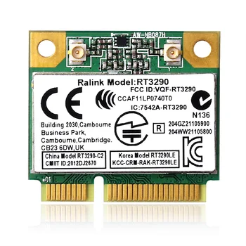 AW-NB087H Ralink RT3290 Чипсет IEEE 802.11 b/g/n 150 Mbps, Bluetooth 3.0 HS Половинный Размер на MINI PCIe Безжична карта Wi-Fi Адаптер WLAN
