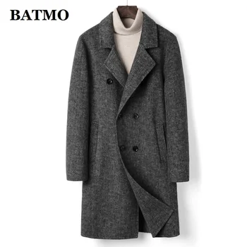 BATMO 2020, ново записване, есенно-пролетния висококачествен вълнен тренч, мъжки ежедневни двубортные якета от алпака, S81
