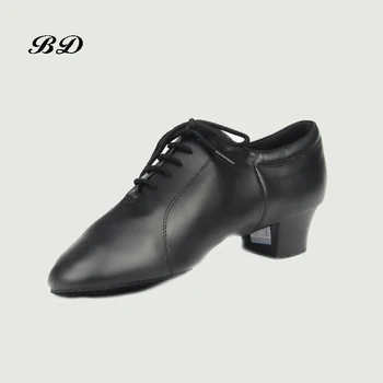 BD Обувки за латино танци, маратонки, МЪЖКИ обувки, обувки за танци балната зала, модерна мека воловья кожа, естествена кожа, носен подметка, пот вътре