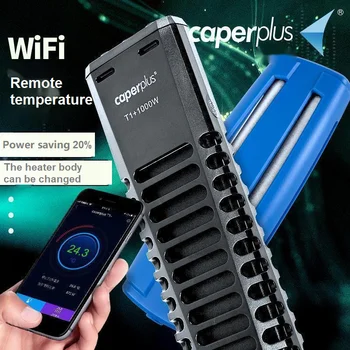 Caperplus T1 + аквариум Wi-Fi нагревател приложение за отопление на аквариума Автоматична постоянна температура на пестене на енергия PTC кварцевая честота