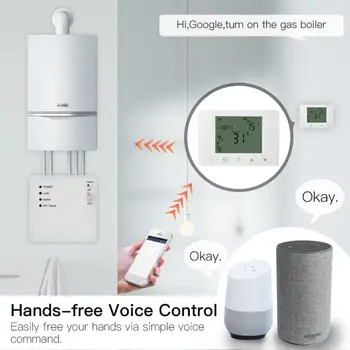 CORUI Sasha WiFi умен термостат стенен газов котел Водна електрическото подово отопление Регулатор на температурата Алекса Google Home