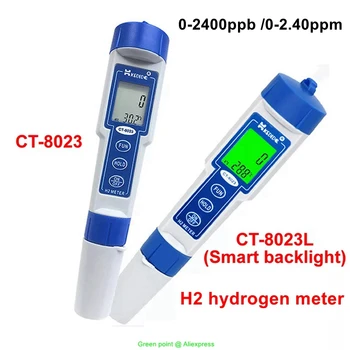 CT-8023 H2 Измерване на съдържанието на водород 0-2400 ppb/0-2,40 ppm Ръчни Тестери Отрицателно на Капацитета на Дръжка Температурен Детектор Анализатор Вода