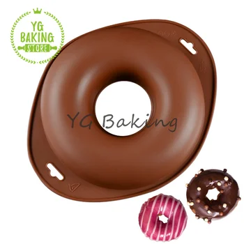 Dorica Ново записване, силиконова форма за муса с пончиком и шоколад голям размер, форма за сапун, инструменти за украса на торта, кухненски форми за печене