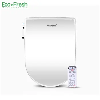 EcoFresh Умно седалка за тоалетна, електрически капак за биде, интелигентно биде, топъл, чист, сух масаж, грижа за дете, жена, възрастен