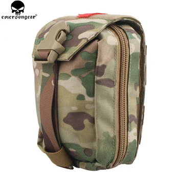 EMERSONGEAR Тактическа Чанта за оказване на първа Помощ Molle Kit Медицинска Чанта Военна Чанта за Пейнтбола EDC Bag Мультикам Черно EM6368