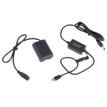 FOTGA NP-FZ100 Адаптер-стойка за батерията, захранващ Блок с кабел TYPE-C за Sony A9 A9R A9S A7R3 A7M3 A7S3 A7III A7R4 A7M4 A6600 A7C