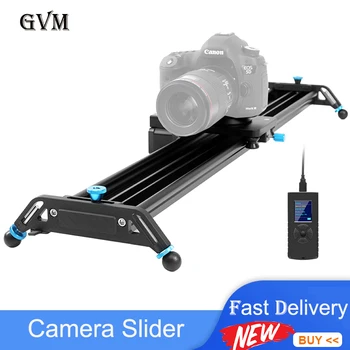 GVM GT-J80D GT-J120D Професионален Видео Алуминиев Мотор Слайдер Камера Песен Количка Видео Стабилизатор на Релсите за DSLR
