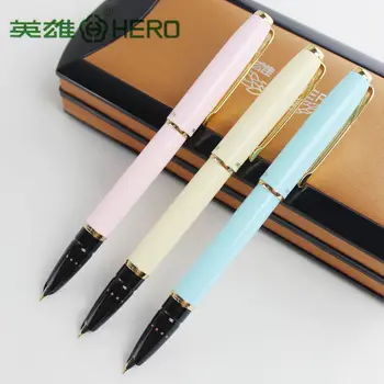 Hero pens автентичната 1079 ультратонкая дръжка 0,38 мм, подарък кутия за студенти, офис, бизнес, подарък кутия, черно, розово, синьо, елегантни дами, безплатна доставка