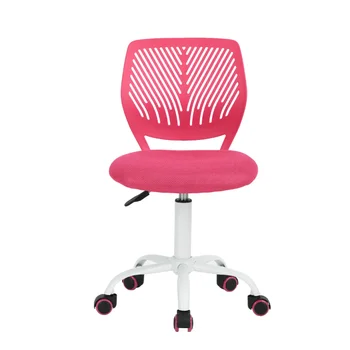 Homy Casa Регулируема сетчатое столче за компютъра, desk, отточна тръба на шарнирна връзка детска офис стол без подлакътници, розов